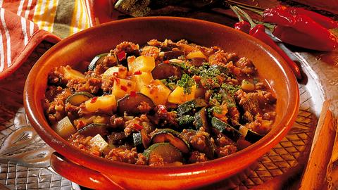 Tajine mit Rinderhackfleisch