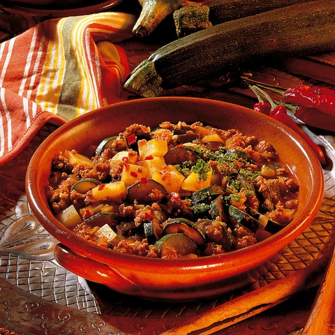 Tajine mit Rinderhackfleisch