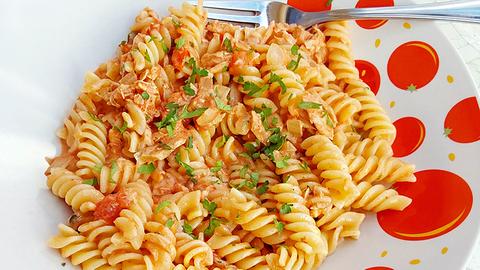 Tomaten Sahne Thunfisch Pasta