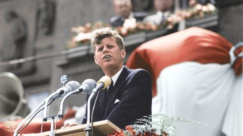 John F. Kennedy am 26.6.1963 in Berlin 