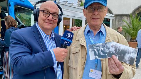 Thomas Koschwitz und Stadtführer Hans Ulrich Halve aus Bad Nauheim